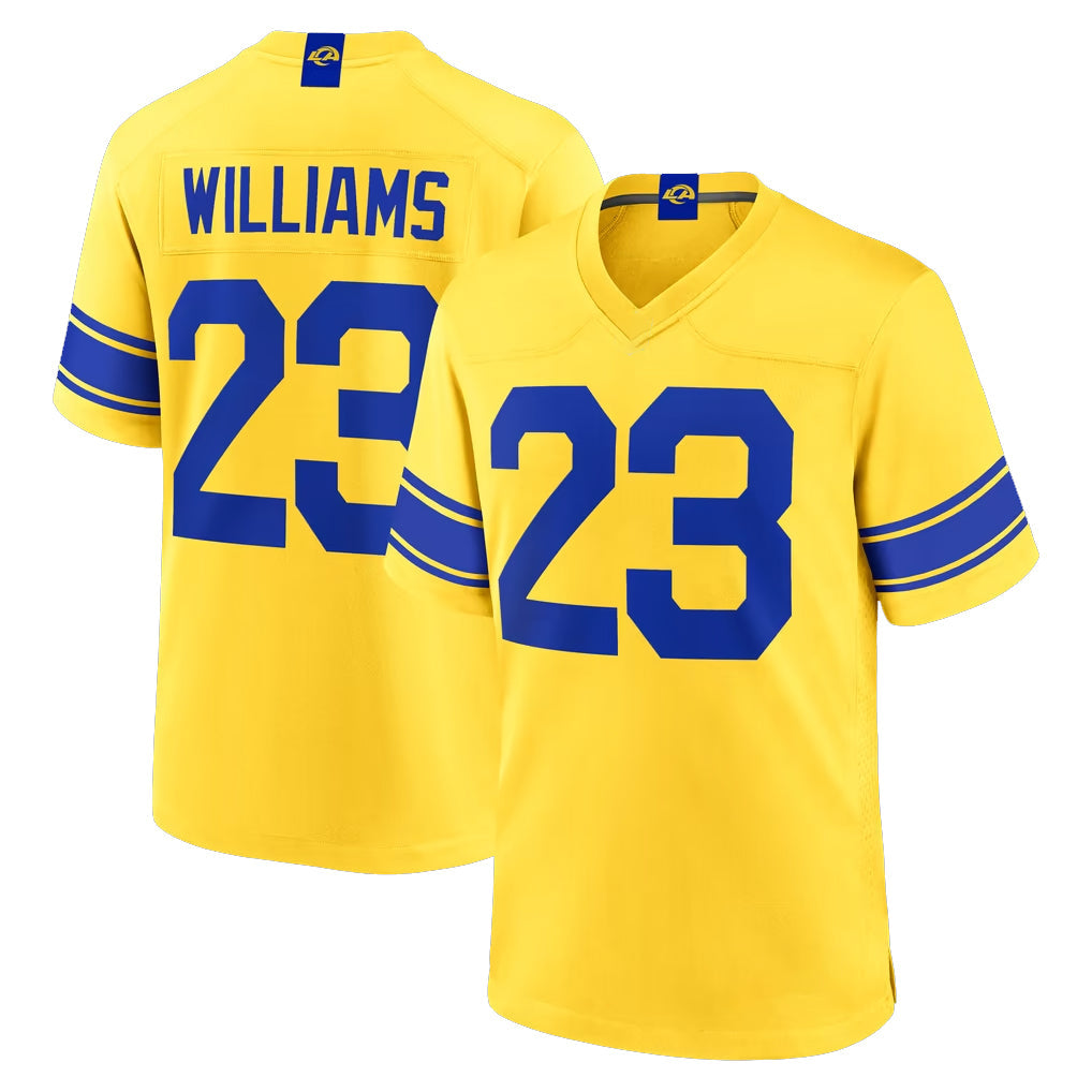 Kieara LA.Rams #23 Kyren Williams Player Gold Classic Sol Home Game Stitched Jerseys