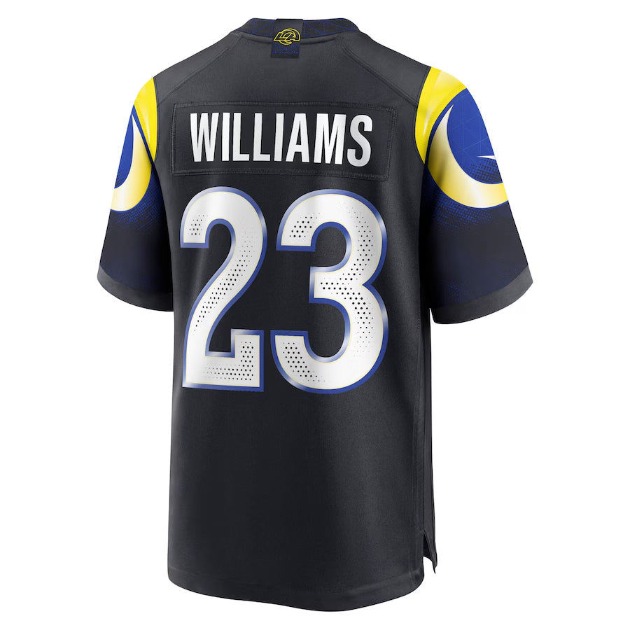Kieara LA.Rams #23 Kyren Williams Player Midnight Blue Rivalries Collection Game Stitched Jerseys