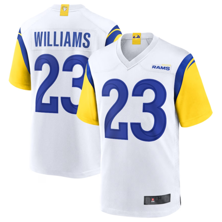 Kieara LA.Rams #23 Kyren Williams White Game Jersey American Stitched Jerseys