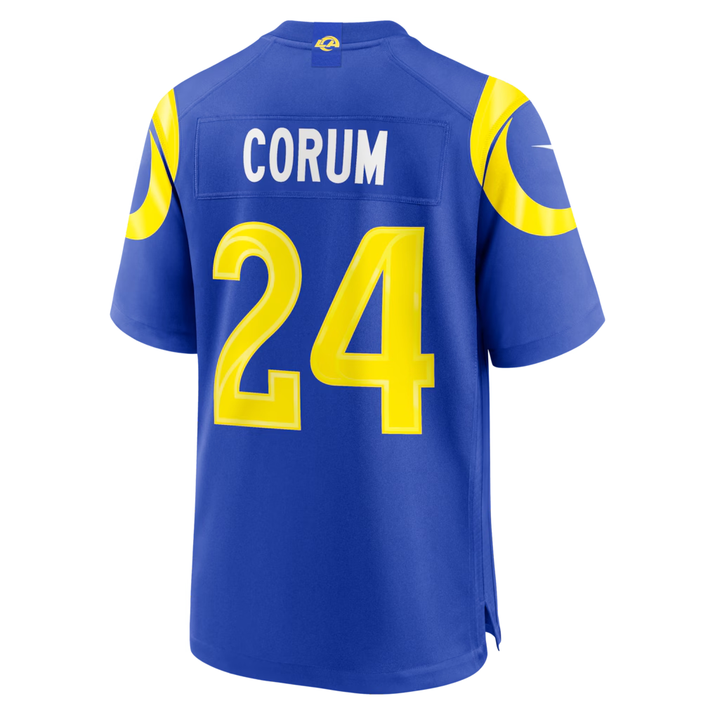 Kieara LA.Rams #24 Blake Corum Royal Game Stitched Jerseys