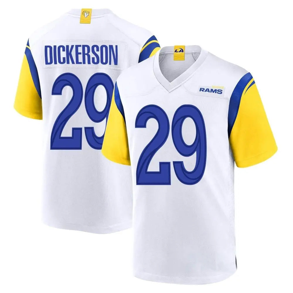 Kieara LA.Rams #29 Eric Dickerson Player White Home Game Stitched Jerseys