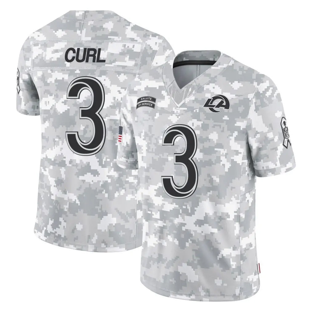 Kieara LA.Rams #3 Kam Curl Player Arctic Camo Salute To Service Limited Game Stitched Jerseys