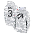 Kieara LA.Rams #3 Kam Curl Player Arctic Camo Salute to Service Hoodies Limited Game Stitched Jerseys
