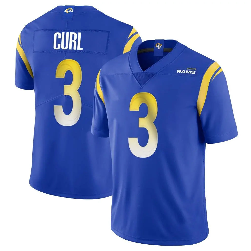 Kieara LA.Rams #3 Kam Curl Player Royal Limited Vapor Untouchable Home Game Stitched Jerseys