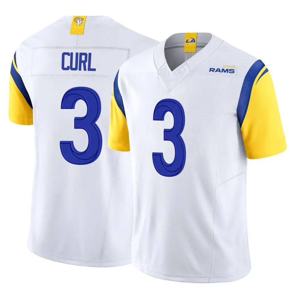 Kieara LA.Rams #3 Kam Curl Player White Limited Vapor F.U.S.E. Home Game Stitched Jerseys