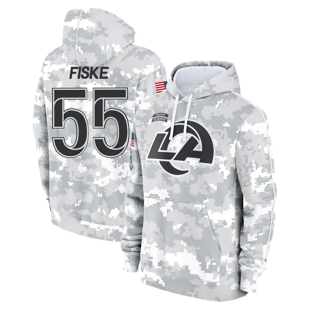 Kieara LA.Rams #55 Braden Fiske Player Arctic Camo Salute to Service Hoodies Limited Game Stitched Jerseys