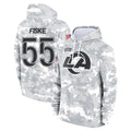 Kieara LA.Rams #55 Braden Fiske Player Arctic Camo Salute to Service Hoodies Limited Game Stitched Jerseys