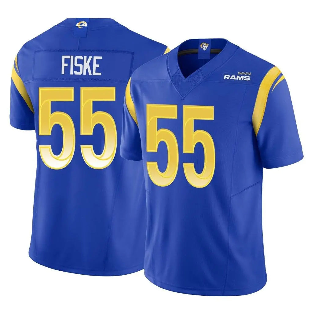 Kieara LA.Rams #55 Braden Fiske Player Royal Limited Vapor F.U.S.E. Home Game Stitched Jerseys