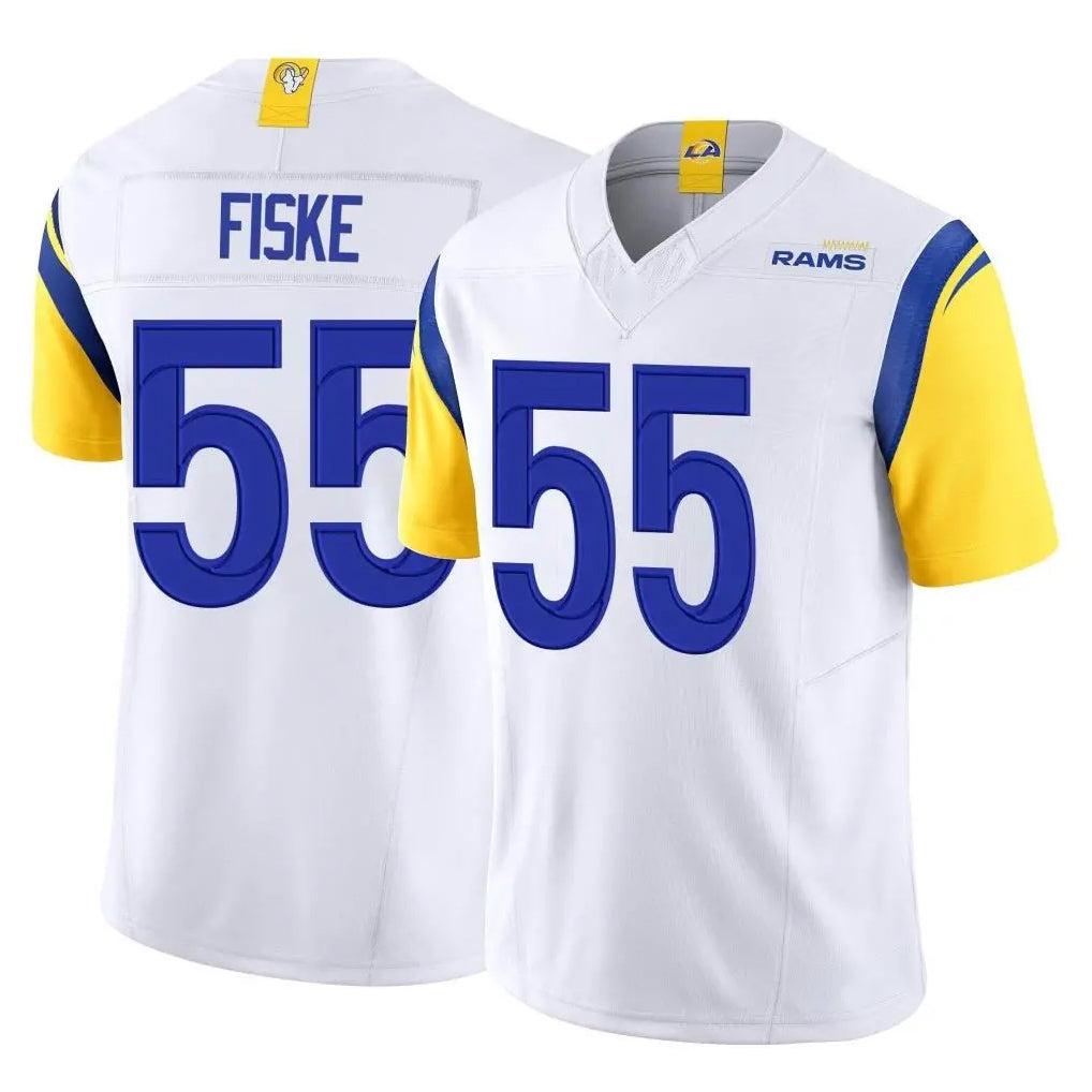 Kieara LA.Rams #55 Braden Fiske Player White Limited Vapor F.U.S.E. Home Game Stitched Jerseys