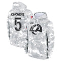 Kieara LA.Rams #5 Kamren Kinchens Player Arctic Camo Salute to Service Hoodies Limited Game Stitched Jerseys
