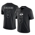 Kieara LA.Rams #5 Kamren Kinchens Player Black Limited Reflective Home Game Stitched Jerseys