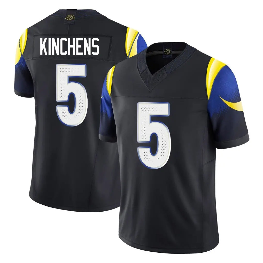 Kieara LA.Rams #5 Kamren Kinchens Player Black Midnight Rivalries Collection Limited Home Game Stitched Jerseys