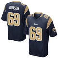 Kieara LA.Rams #69 Kevin Dotson Player Navy Home Game Stitched Jerseys