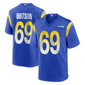 Kieara LA.Rams #69 Kevin Dotson Player Royal Home Game Stitched Jerseys