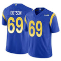 Kieara LA.Rams #69 Kevin Dotson Player Royal Limited Vapor F.U.S.E. Home Game Stitched Jerseys