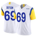 Kieara LA.Rams #69 Kevin Dotson Player White Limited Vapor F.U.S.E. Home Game Stitched Jerseys