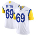 Kieara LA.Rams #69 Kevin Dotson Player White Limited Vapor Untouchable Home Game Stitched Jerseys