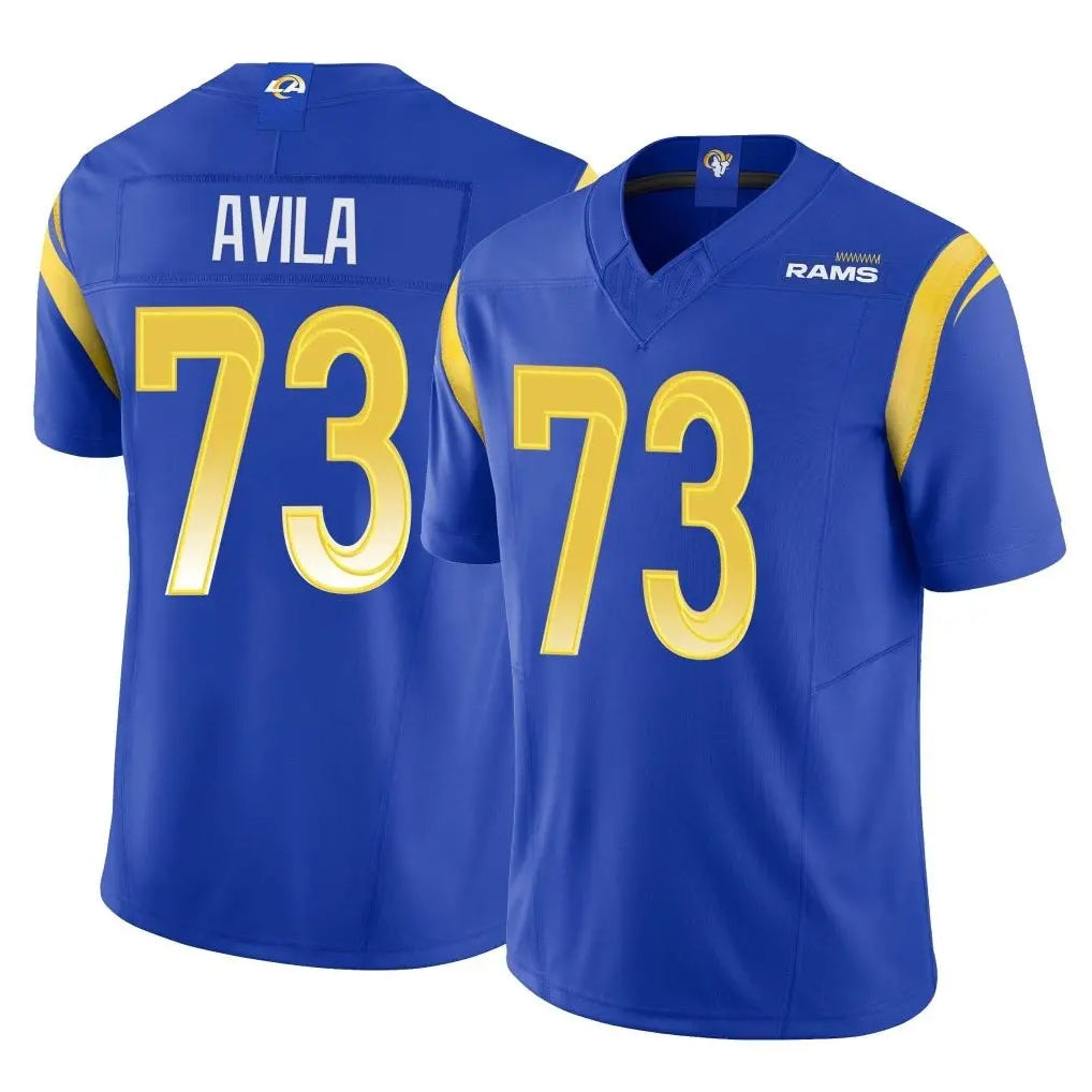 Kieara LA.Rams #73 Steve Avila Player Royal Limited Vapor F.U.S.E. Home Game Stitched Jerseys