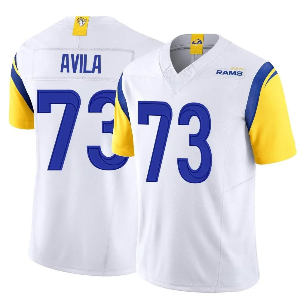 Kieara LA.Rams #73 Steve Avila Player White Limited Vapor F.U.S.E. Home Game Stitched Jerseys