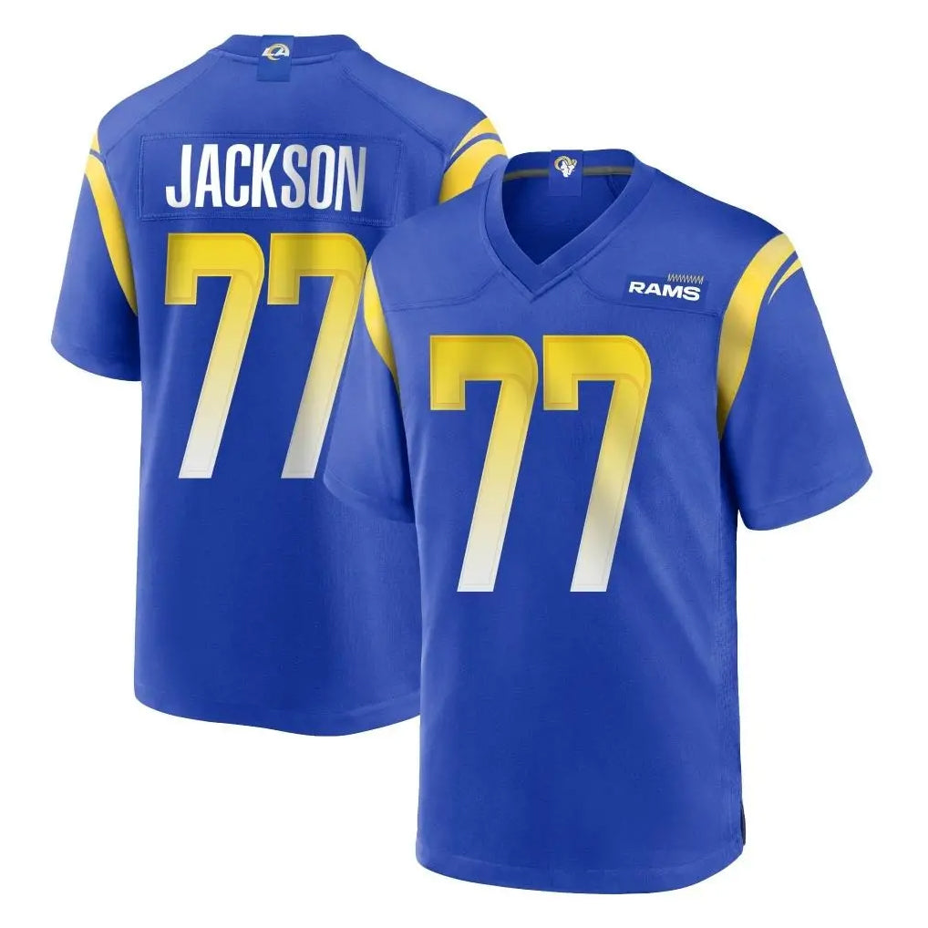 Kieara LA.Rams #77 Alaric Jackson Player Royal Home Game Stitched Jerseys