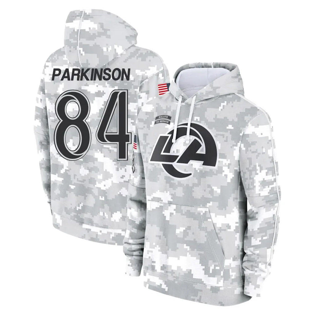 Kieara LA.Rams #84 Colby Parkinson Player Arctic Camo Salute to Service Hoodies Limited Game Stitched Jerseys