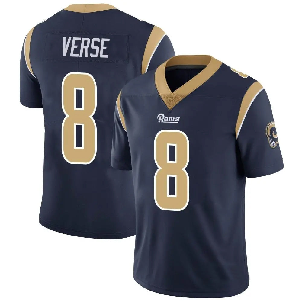 LA.Rams #8 Jared Verse Player Navy Vapor Limited Football Jerseys