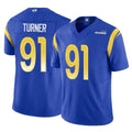 Kieara LA.Rams #91 Kobie Turner Player Royal Limited Vapor F.U.S.E. Home Game Stitched Jerseys