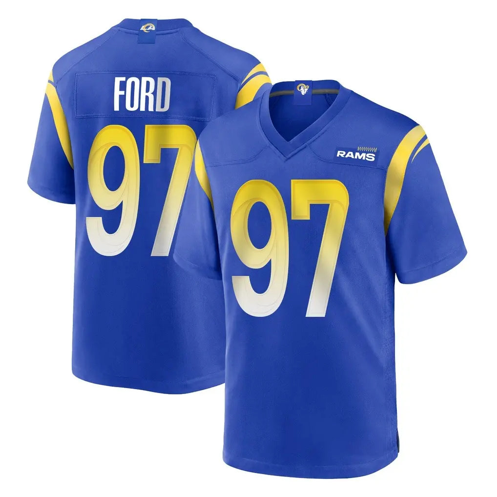 Kieara LA.Rams #97 Poona Ford Player Royal Home Game Stitched Jerseys