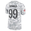 Kieara LA.Rams #99 Aaron Donald Arctic Camo 2024 Salute to Service Retired Player Limited Jersey Stitched Jerseys