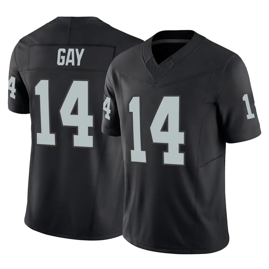 Kieara LV.Raiders #14 Matt Gay Player Black Limited Vapor F.U.S.E. Home Game Stitched Jerseys