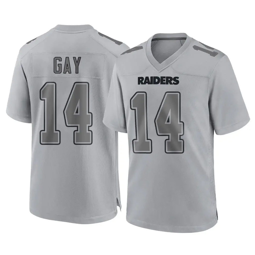 Kieara LV.Raiders #14 Matt Gay Player Gray Atmosphere Fashion Limited Game Stitched Jerseys