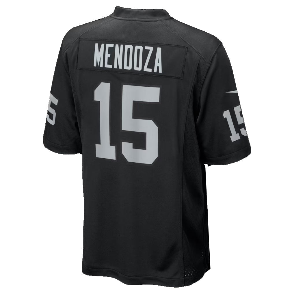 Kieara LV.Raiders #15 Fernando Mendoza Black 2026 Draft First Round Pick No. 1 Team Game Stitched Jerseys