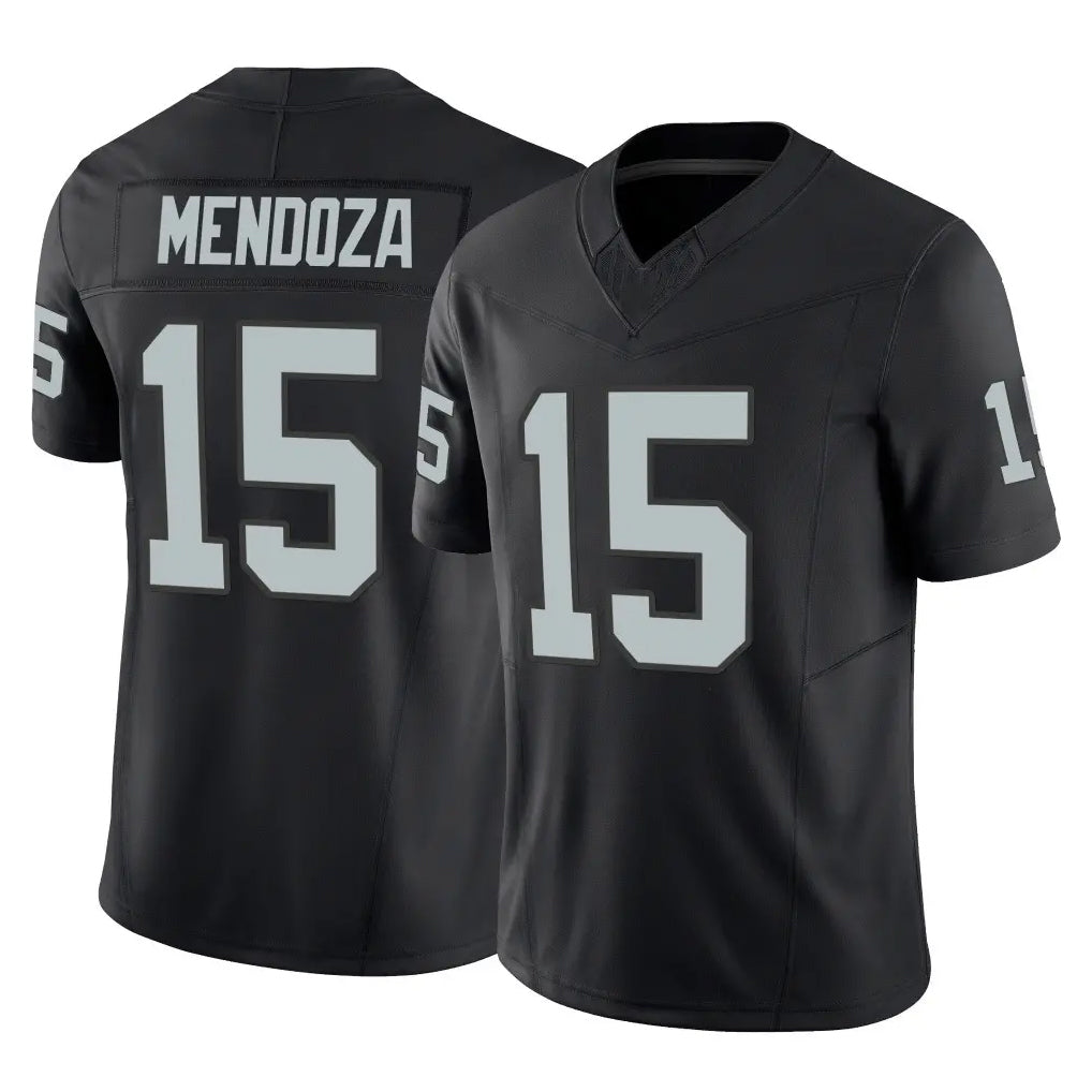 Kieara LV.Raiders #15 Fernando Mendoza Player Black Limited Vapor F.U.S.E. Home Game Stitched Jerseys