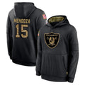Kieara LV.Raiders #15 Fernando Mendoza Player Black Salute to Service Hoodies Limited Game Stitched Jerseys