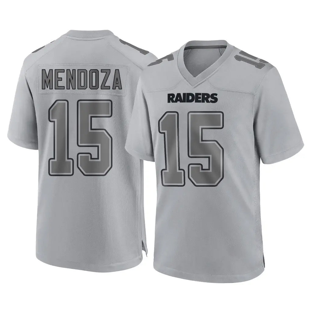 Kieara LV.Raiders #15 Fernando Mendoza Player Gray Atmosphere Fashion Limited Game Stitched Jerseys