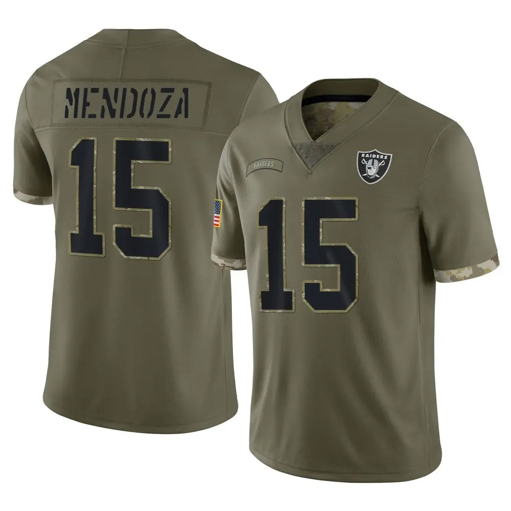 Kieara LV.Raiders #15 Fernando Mendoza Player Olive Salute To Service Limited Stitched Jerseys