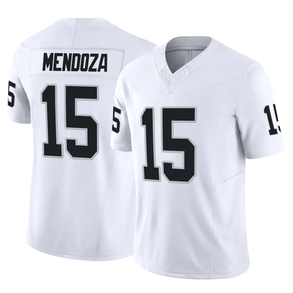 Kieara LV.Raiders #15 Fernando Mendoza Player White Limited Vapor F.U.S.E. Home Game Stitched Jerseys