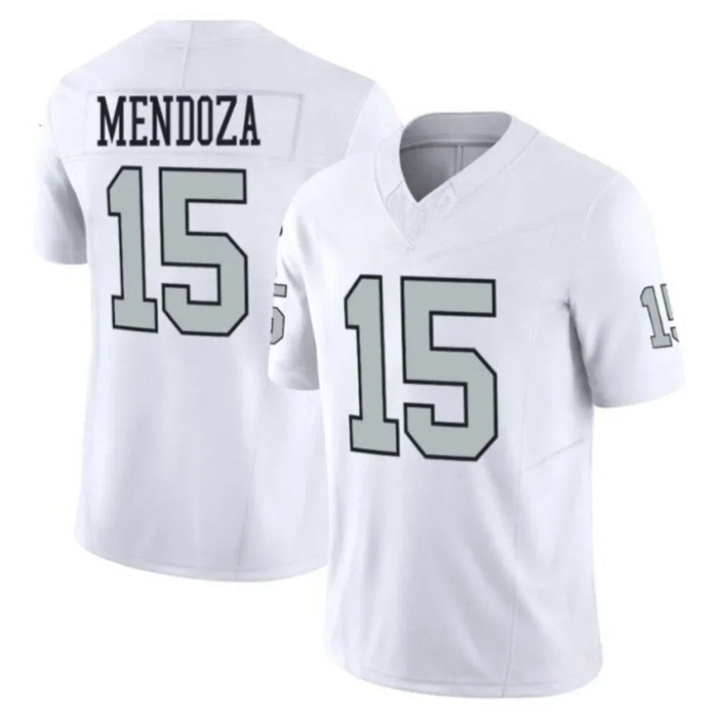 Kieara LV.Raiders #15 Fernando Mendoza Player White Vapor F.U.S.E. Limited Home Game Stitched Jerseys