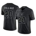 Kieara LV.Raiders #20 Isaiah Pola-Mao Player Black Reflective Limited Game Stitched Jerseys
