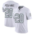 Kieara LV.Raiders #20 Isaiah Pola-Mao Player White Limited Color Rush Home Game Stitched Jerseys