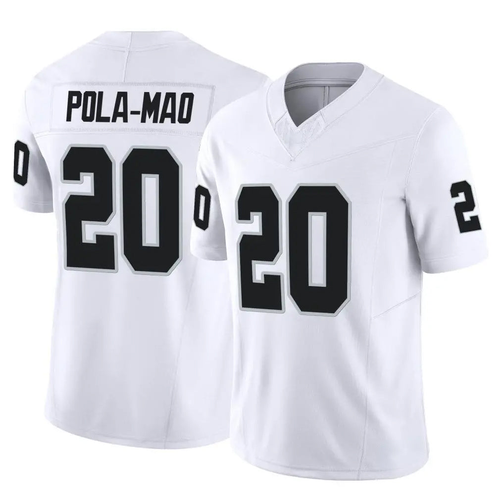 Kieara LV.Raiders #20 Isaiah Pola-Mao Player White Limited Vapor F.U.S.E. Home Game Stitched Jerseys
