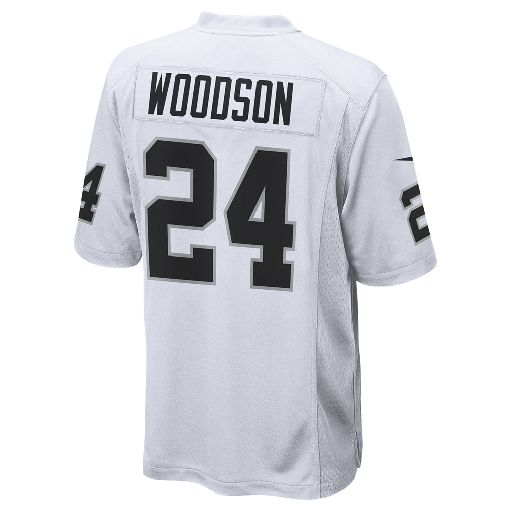 Kieara LV.Raiders #24 Charles Woodson Player Whtie Home Game  Stitched Jerseys