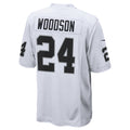 Kieara LV.Raiders #24 Charles Woodson Player Whtie Home Game  Stitched Jerseys