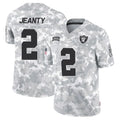 Kieara LV.Raiders #2 Ashton Jeanty Player Arctic Camo Salute to Service Limited  Stitched Jerseys