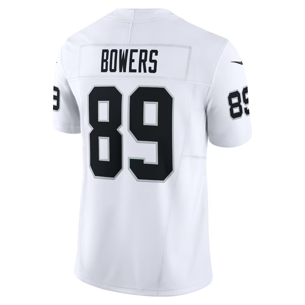 Kieara LV.Raiders #89 Brock Bowers White Vapor F.U.S.E. Limited Stitched Jerseys