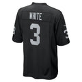 Kieara LV.Raiders #3 Zamir White Black Team Game Stitched Jerseys