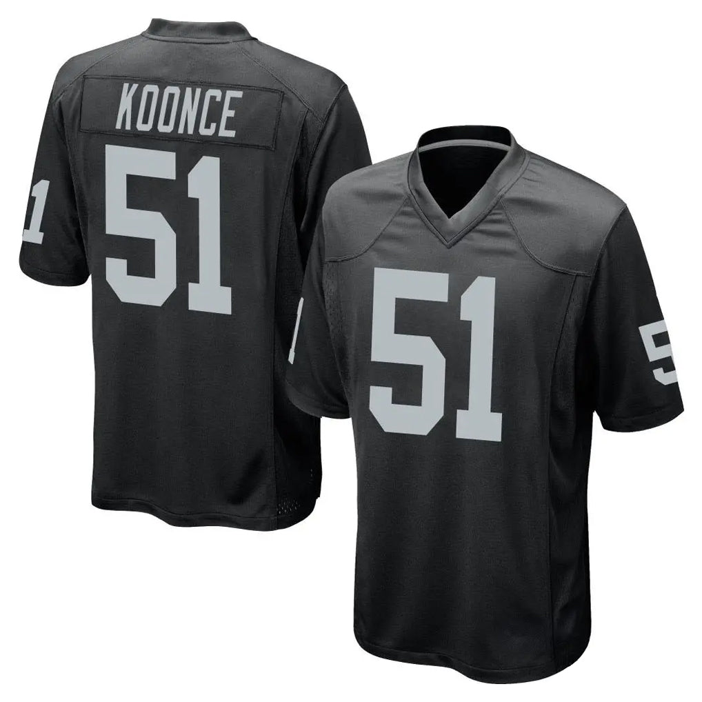 Kieara LV.Raiders #51 Malcolm Koonce Player Black Home Game Stitched Jerseys