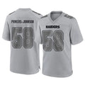 Kieara LV.Raiders #58 Jackson Powers-Johnson Player Gray Atmosphere Fashion Limited Game Stitched Jerseys