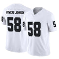 Kieara LV.Raiders #58 Jackson Powers-Johnson Player White Limited Vapor F.U.S.E. Home Game Stitched Jerseys