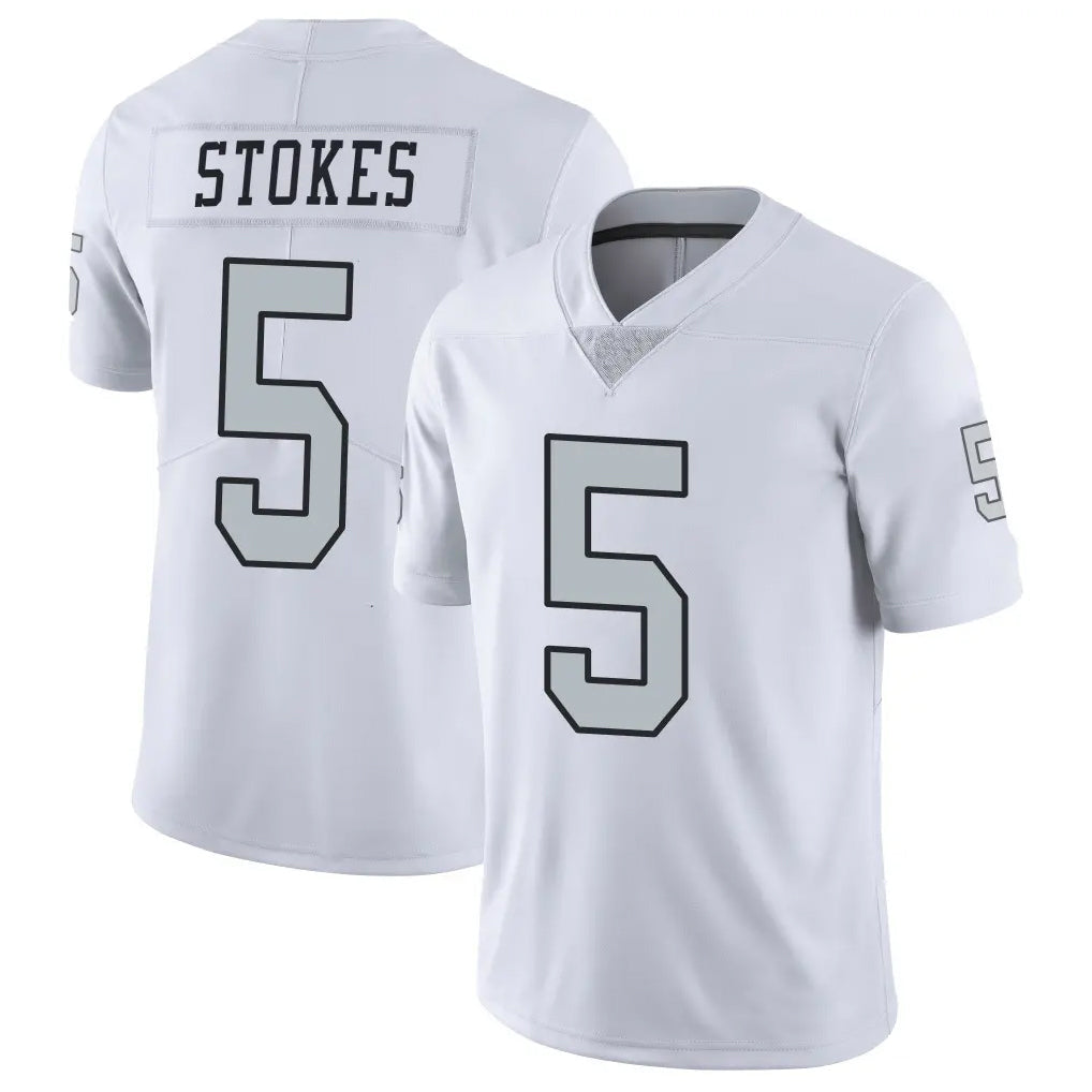 Kieara LV.Raiders #5 Eric Stokes Player White Limited Color Rush Home Game Stitched Jerseys